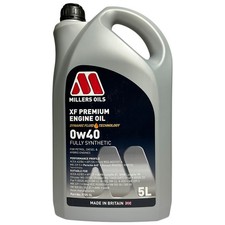 Millers Oils XF Premium 0W40 Engine Oil A3/B4 Fully Synthetic 0W-40 Oil - 5 LTR