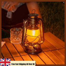 Vintage Camping Lantern Flame Effect LED Light USB Rechargeable Portable