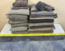 Rug Hooking Wool Fabric Lot 2 GREY SHADES Hand Dyed Marbleized Crafts 7.5 Lbs
