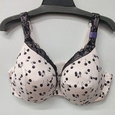 NWT Light Pink Catherines Underwire Back Hook Full Coverage Smooth Bra Size 44D