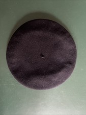 Vintage Campan Impermeable Beret De Luxe Black Wool French Hat France Sz 9.5 58