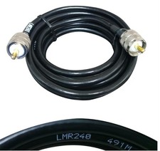 High Quality 10FT UHF PL259 Coax Cable Ideal for Ham Radio  Antenna Use LMR240