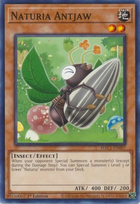 Yugioh! Naturia Antjaw - HAC1-EN097 - Common - 1st Edition Near Mint, English