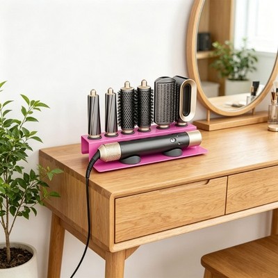Heavy Duty Hair Dryer Shelf With Several Sections For Fast Device Access