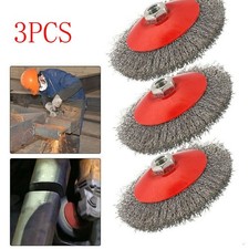 3X Stainless Steel Wire Brush For Angle Grinder Rotary Die Grinder Removal Wheel