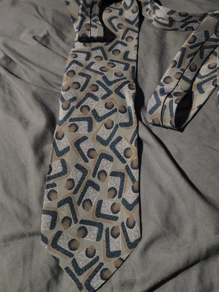 Corbata de seda abstracta multicolor Pal Zileri   Foto 2 de 4