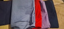 Lot Of 6 Colors Solid Cotton Fabric Various Sizes Colors