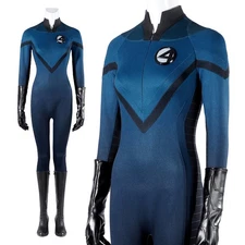 Fantastic Four 2005 Cosplay Invisible Woman Costume Jumpsuit Halloween