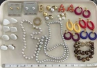 VINTAGE Marvella Costume Jewelry LOT Faux Pearls Necklace Earrings Thermoset