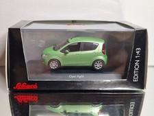 Opel Agila 1:43 Schuco Green In Box Rare.