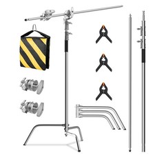 SH C Stand with Boom Arm, Heavy Duty Photography Light Stand, 10.8f... Fast Ship