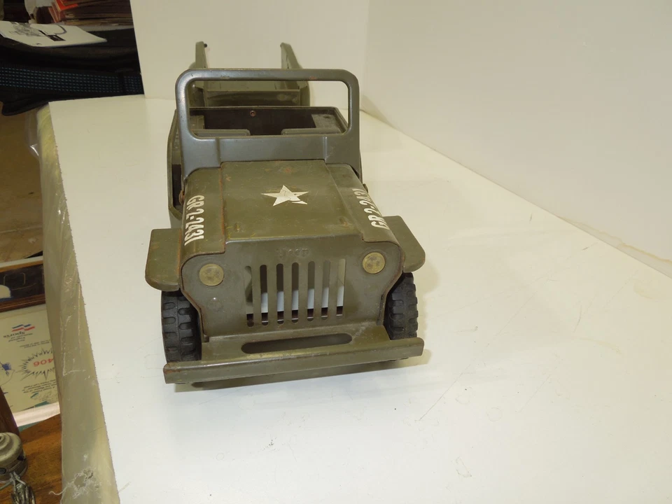 Tonka Army Jeep & Trailer - Image 3 of 4