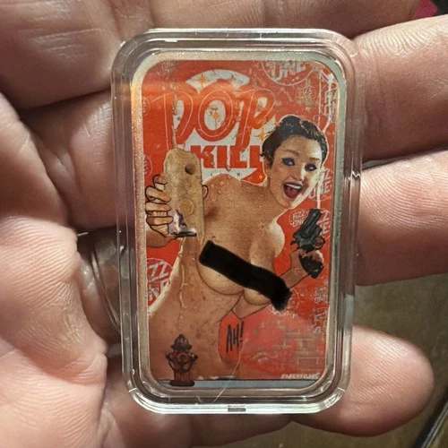 Bullion Baddies Pop Kill Cherri Bombz /50 1oz Silver Bar Sealed