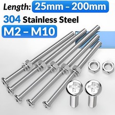 M2 M3-M10 A2 Stainless Steel Phillips Pan Machine Screws Hex Nuts & Washers Set