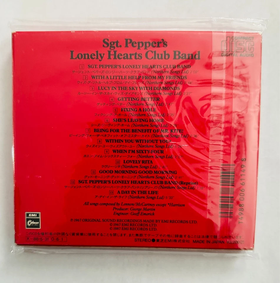 The Beatles Sgt. Pepper's Lonely Hearts Club Band CD EMI Odeon JAPAN CP32-5328 - Image 2 of 4