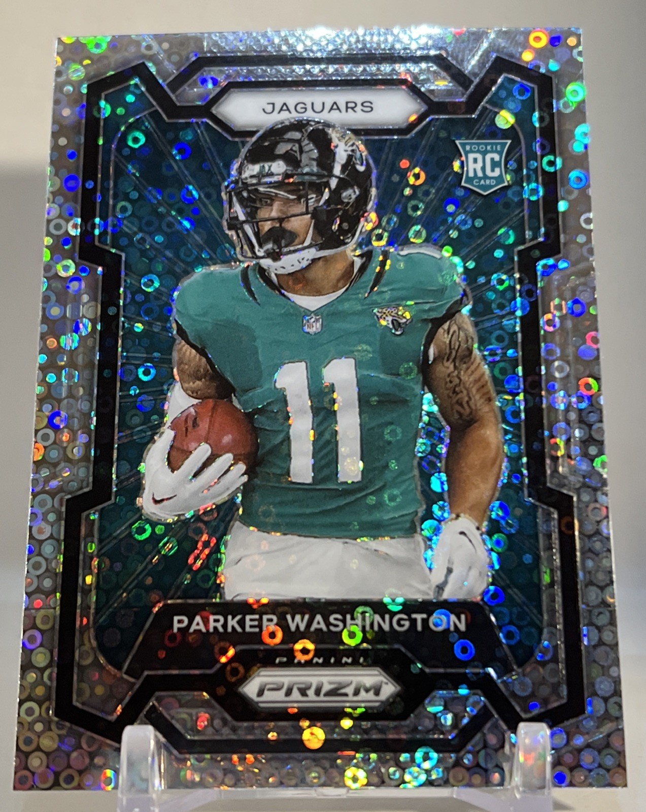 2023 Panini Prizm - Rookie Variation Parker Washington #331 No Huddle Prizm (RC)