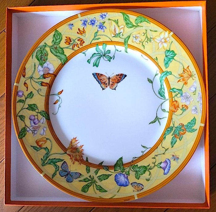 Hermes Siesta Dinner Plate Yellow Tableware Floral Flower Dessert