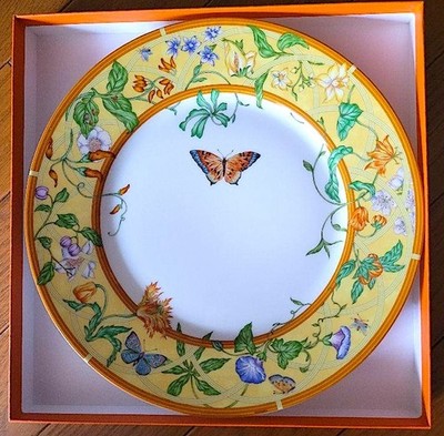 Hermes Siesta Dinner Plate Yellow Tableware Floral Flower Dessert