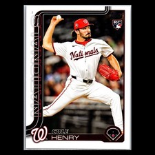 2025 Topps Update Series - #US186 Cole Henry RC - Washington Nationals