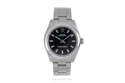 Rolex Oyster Perpetual 31 Black Dial Edelstahl Automatik Damenuhr Ref. 177200