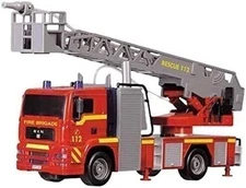 Dickie Toys 12" Light and Sound SOS Fire Engine Vehicle (With Working Pump) Red