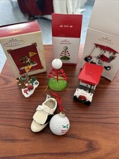 Assortment Of Golf Themed Christmas Ornaments