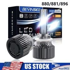 880 893 LED Fog Light Bulbs 6000K for Chevrolet Malibu 1997-2005 Cold White 2x