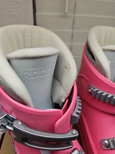 Roces Idea Up Adjustable Kids Ski Boots White Light PINK Size 13Jr - 3 - Picture 7 of 12