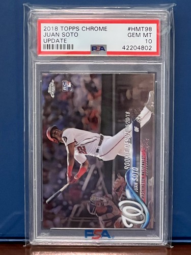 2018 Topps Chrome Update Juan Soto #HMT98 RC Rookie Debut PSA 10 GEM MINT