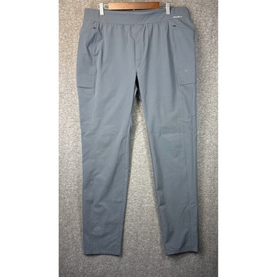 Eddie Bauer Travex Cargo Pants Women T18 Tall Grey Outdoor Tapered Hiking Travel