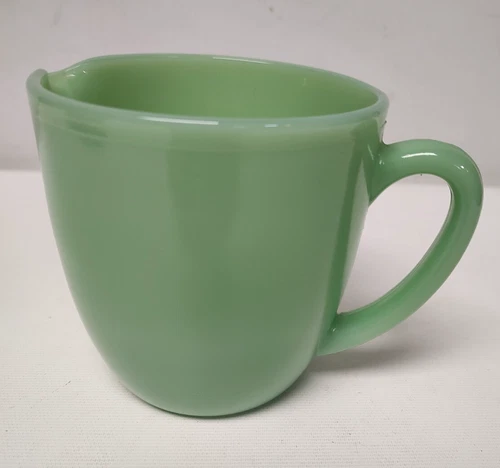 Vintage Fire King Oven Ware Jadeite Green Glass Pitcher 20 oz. Anchor Hocking
