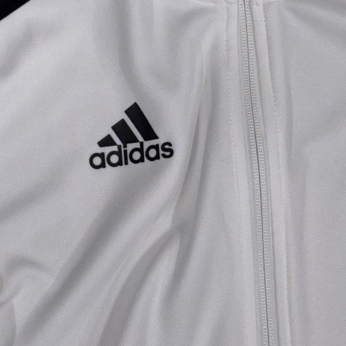 Adidas Youth Full Zip Track Jacket XL White/Black Climalite Polyester 3 Stripe - Picture 5 of 7