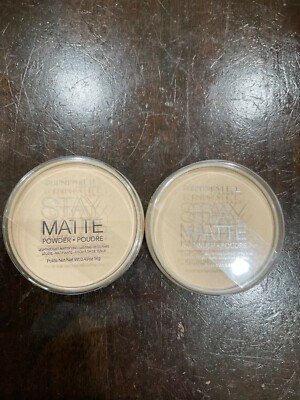 Rimmel Stay Matte Long Lasting Pressed Powder 001 Transparent 2 Pack new in box 