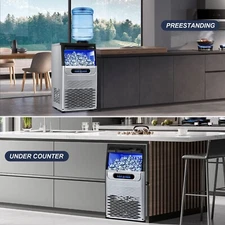 100lb Built-in Commercial Ice Maker Home Bar Restaurant Coffee Shop Cube Machine