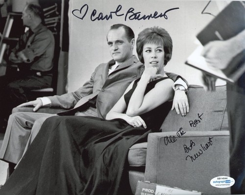 Bob Newhart Carol Burnett Autographed Signed 8x10 Photo ACOA