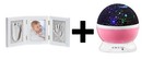 Bilderrahmen Baby Gipsabdruck + Led Sternen Nachtlicht ROSA -- Retourenware-- B