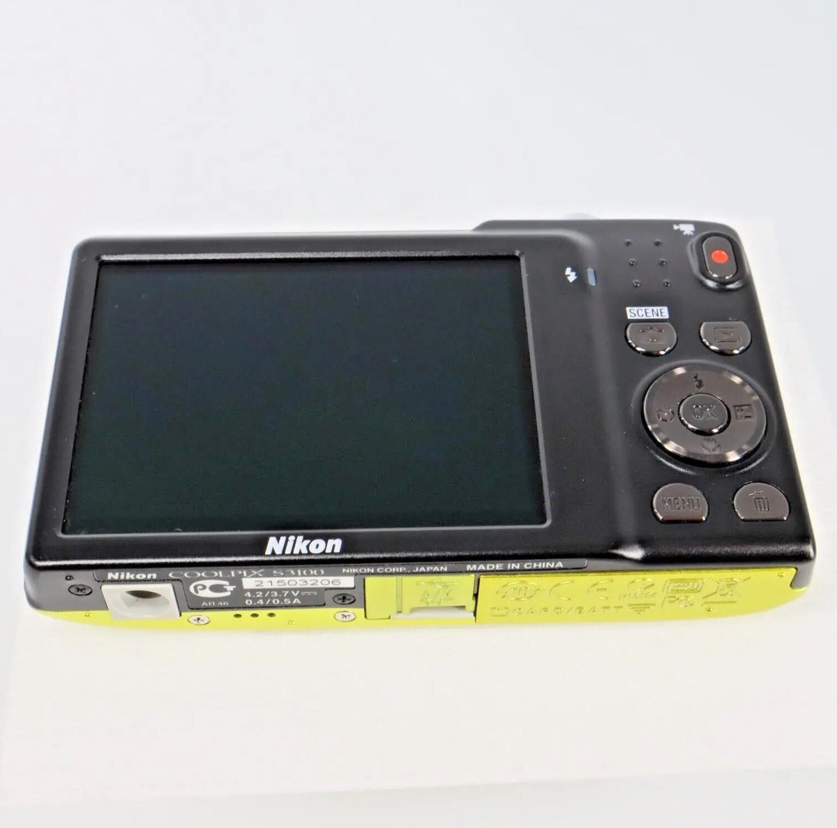 Nikon Digital Camera Citrus Yellow CoolPix S3100 5.0x