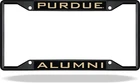 Purdue ALUMNI Black License Plate Frame
