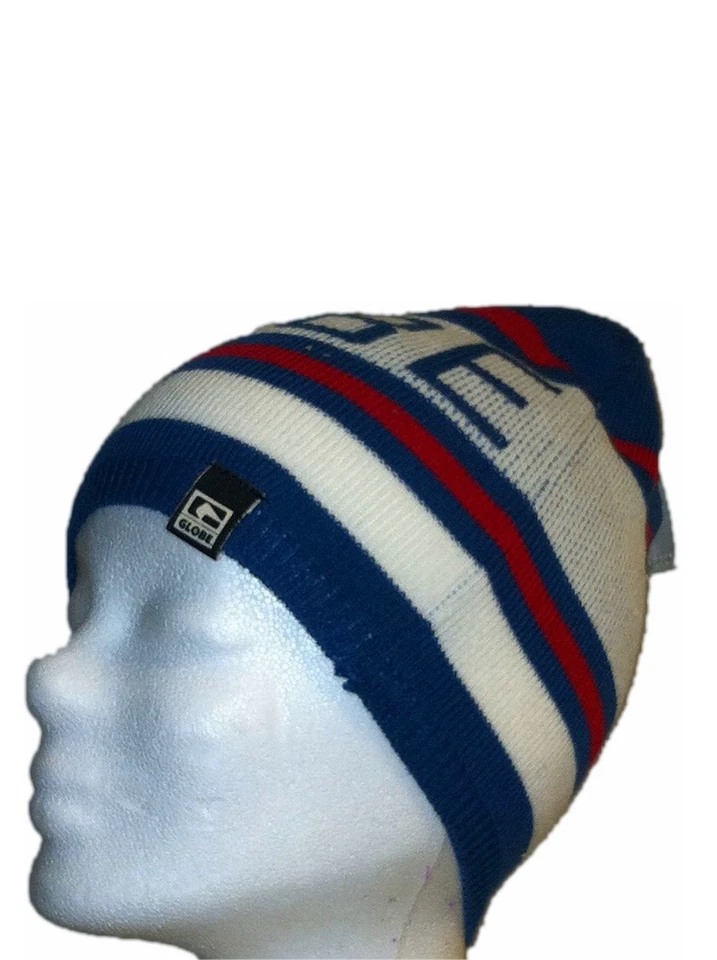 Globe Beanie Mütze Macktron blau weiß rot neu