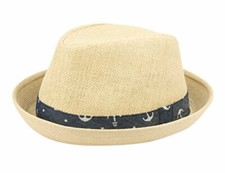 Fedora Hat for Boys, Girls, Toddlers, Kids, Nautical Theme, One Size