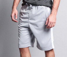 LUCKY BASTARDS CONTEMPORARY TECHNO STRIPE SHORTS MEN LIGHT GRAY S, M  XL