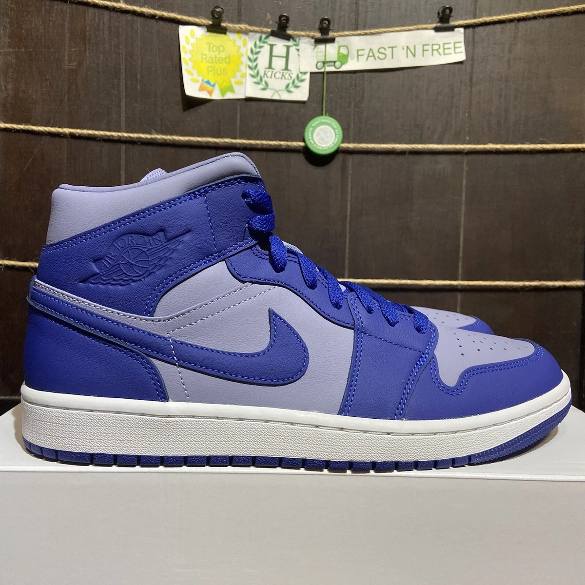 Air Jordan 1 Mid Georgetown Deep Royal Blue Grey DH7821 500 Women