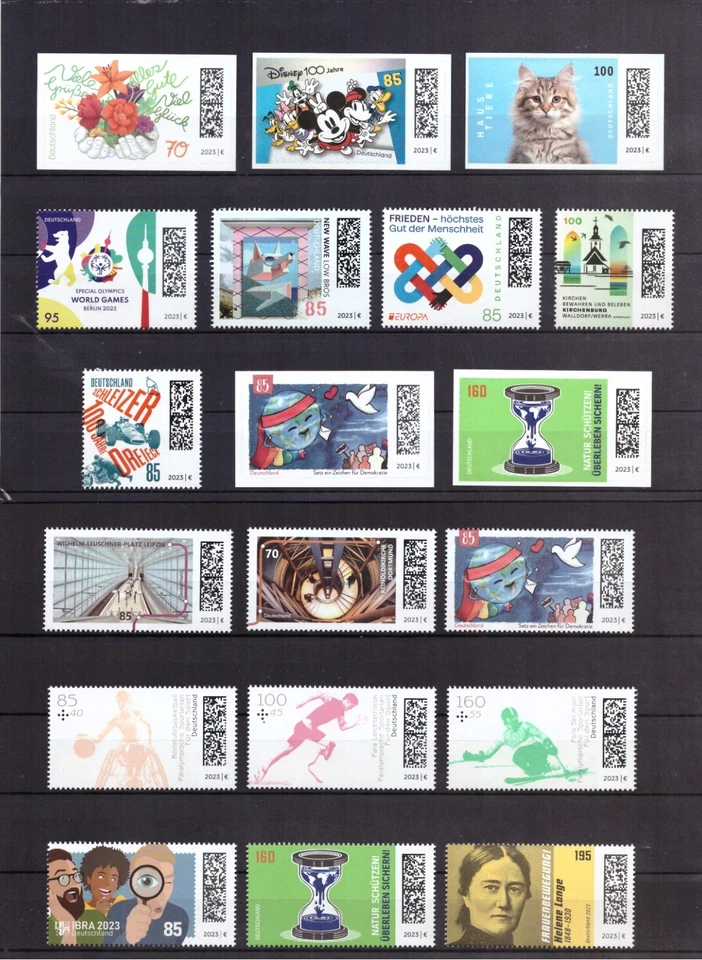 Germany 2023 complete yearset + self adhesive with sheets MNH, without Nr. 3801 - Image 3 of 4
