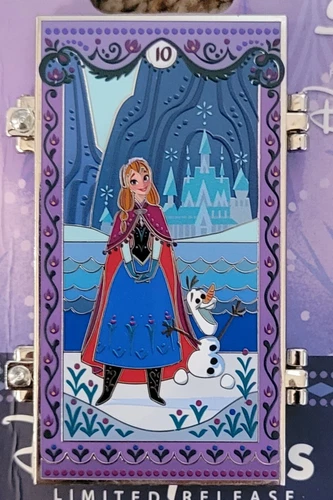 2023 Disney Parks Frozen 10th Anniversary Anna Elsa Olaf Kristoff LR Jumbo Pin