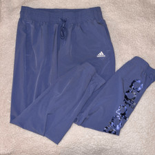 Adidas Women  s Dusty Purple Blue Graphic Drawstring Joggers Small