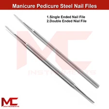Steel Nail Files Fingernail Manicure Pedicure Podiatry Chiropody Ingrown Trimmer