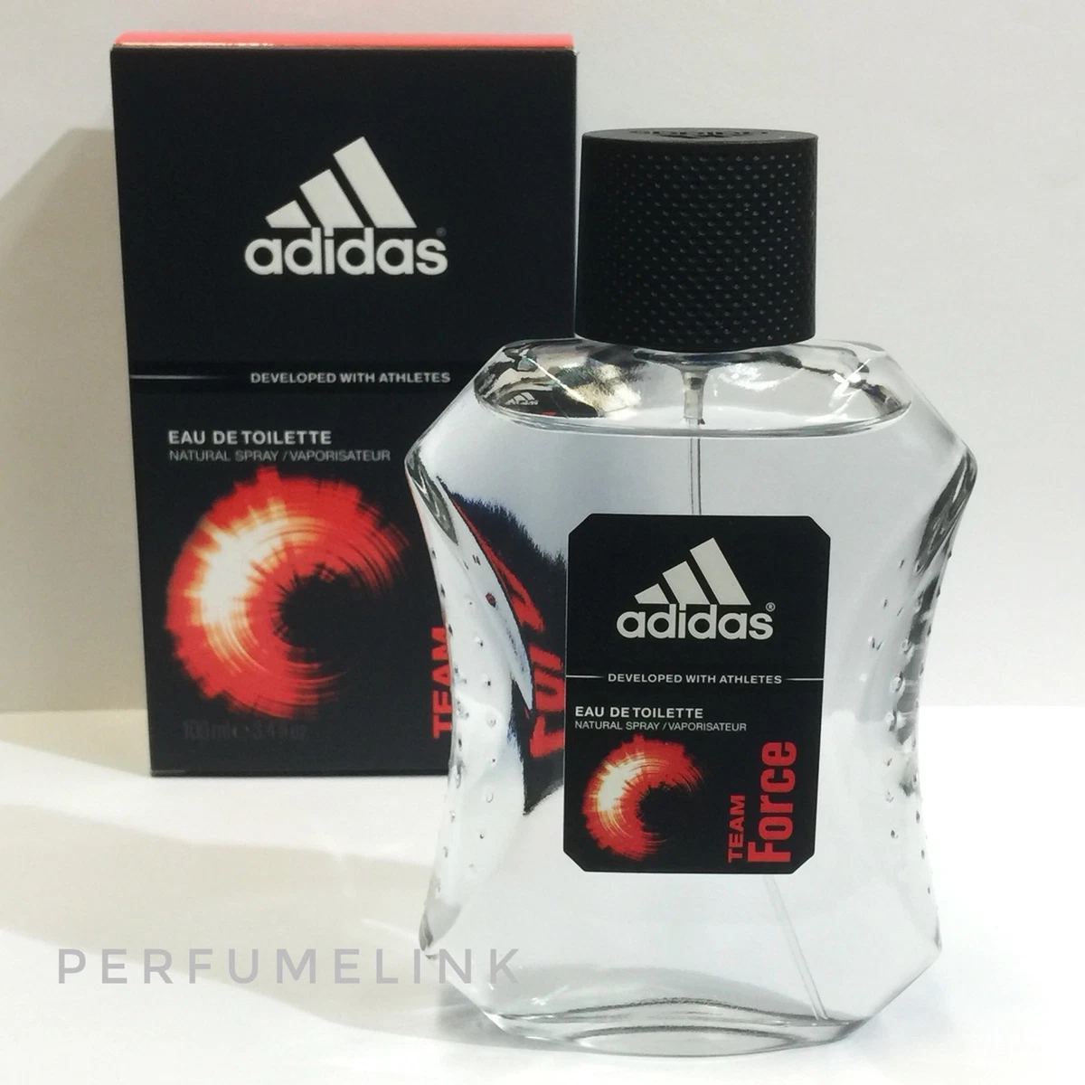 ADIDAS TEAM FORCE 100ml EDT Spray Mens Perfume .Developed With