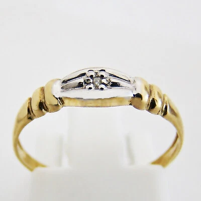 Ring Gelbgold 333er / 8 kt Diamant bicolor Edelsteine - Bild 1 von 4