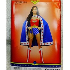 Simplicity D0968 Wonder Woman Costume Pattern Bustier Cape Crown 14-22 NEW