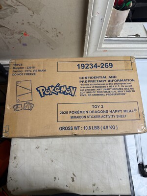 2025 McDONALD'S Pokemon Dragons Cards Entire Case 150 Pack Brand New Sealed